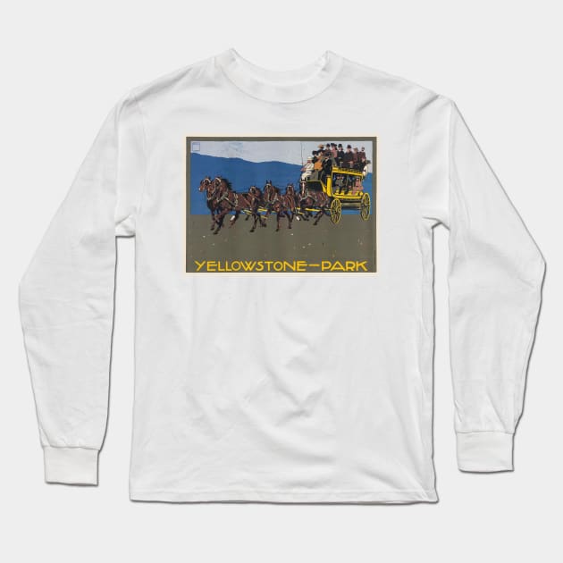 Yellowstone-Park USA Vintage Poster 1910 Long Sleeve T-Shirt by vintagetreasure